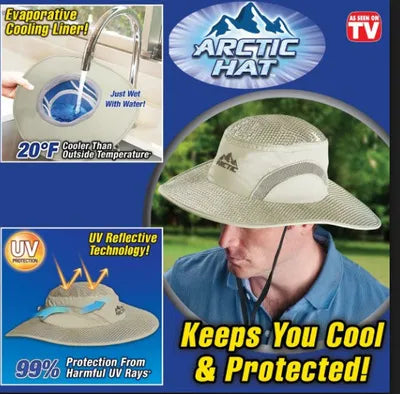 THE ARCTIC HAT - Hot Summer Wide Brim UV Protection Cooling Sun Hat - Sherwood and Hunter