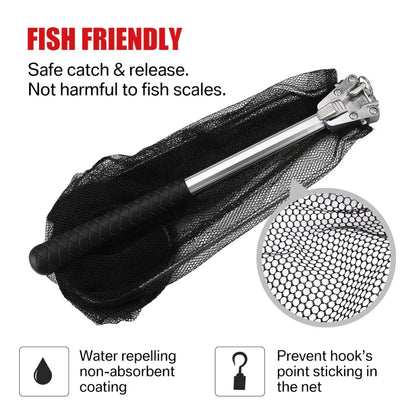 Telescopic Folding Landing Net For Fly Fishing - Sherwood and Hunter