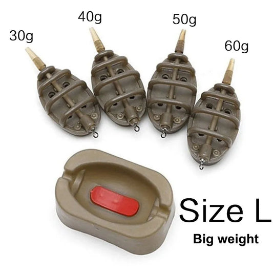 4x Pack Large Inline Method Feeders - Sherwood and Hunter