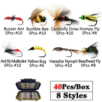 Fly Fishing Lures (40/62/91/131 Piece Boxset) - Sherwood and Hunter