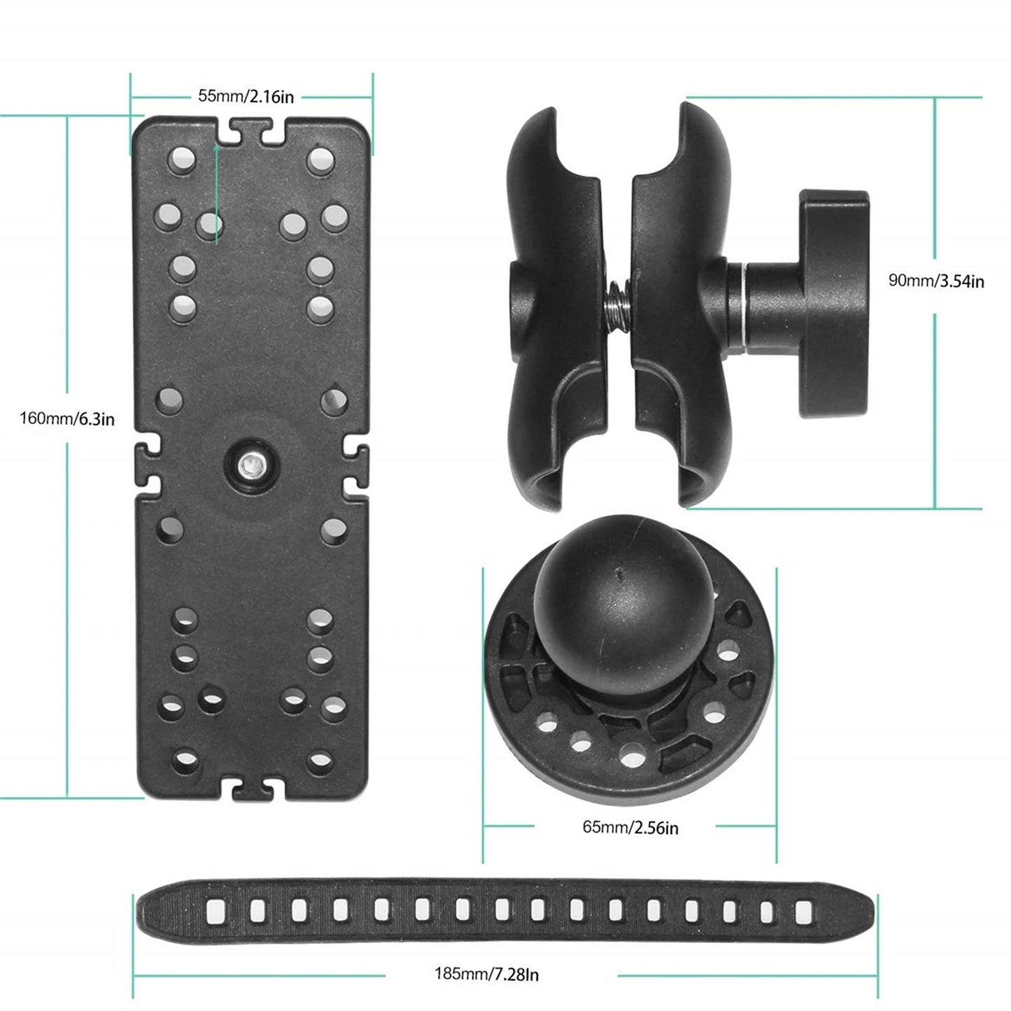 Marine fish finder 360-degree bracket - Sherwood and Hunter