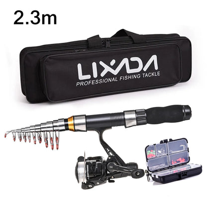 Lixada 2.3m Telescopic Fishing Rod/Reel Combo (Full Kit) - Sherwood and Hunter