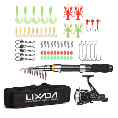 Lixada 2.3m Telescopic Fishing Rod/Reel Combo (Full Kit) - Sherwood and Hunter