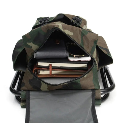 Outdoor Camouflage Backpack/Chair - Sherwood and Hunter