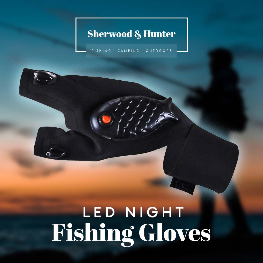 LED Night Fishing Gloves - Sherwood and Hunter